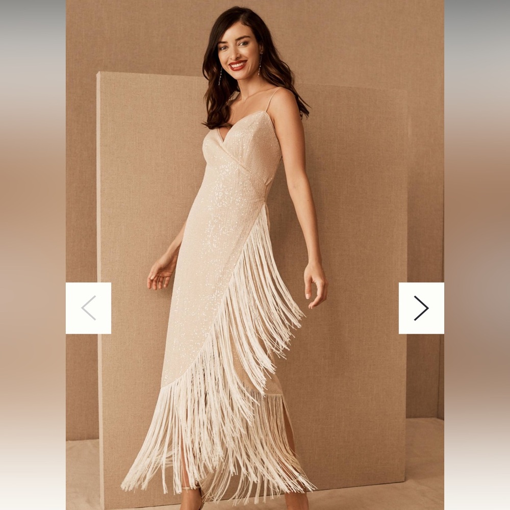 Anthropologie Azulu Sequin & Fringed dress